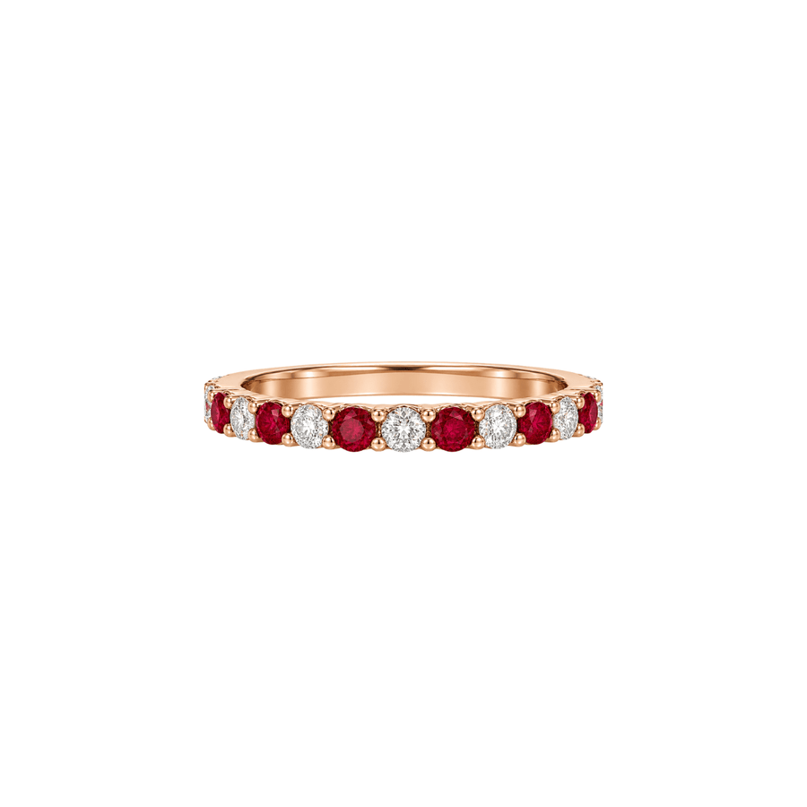 Ruby Diamond Rose Gold Band