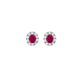 Ruby Diamond Stud Earrings-Ruby Diamond Stud Earrings - RESPK00190