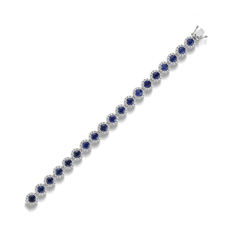 Sapphire Diamond Bracelet-Sapphire Diamond Bracelet - SBRTJ00055