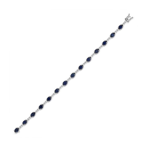 Sapphire Diamond Line Bracelet-Sapphire Diamond Line Bracelet - SBRTJ00109