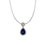 Sapphire Diamond Necklace-Sapphire Diamond Necklace SNRTJ00064