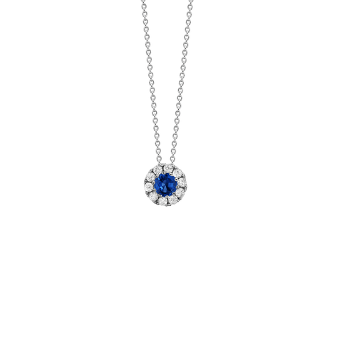 Sapphire Diamond Necklace-Sapphire Diamond Necklace - SNSPK00224