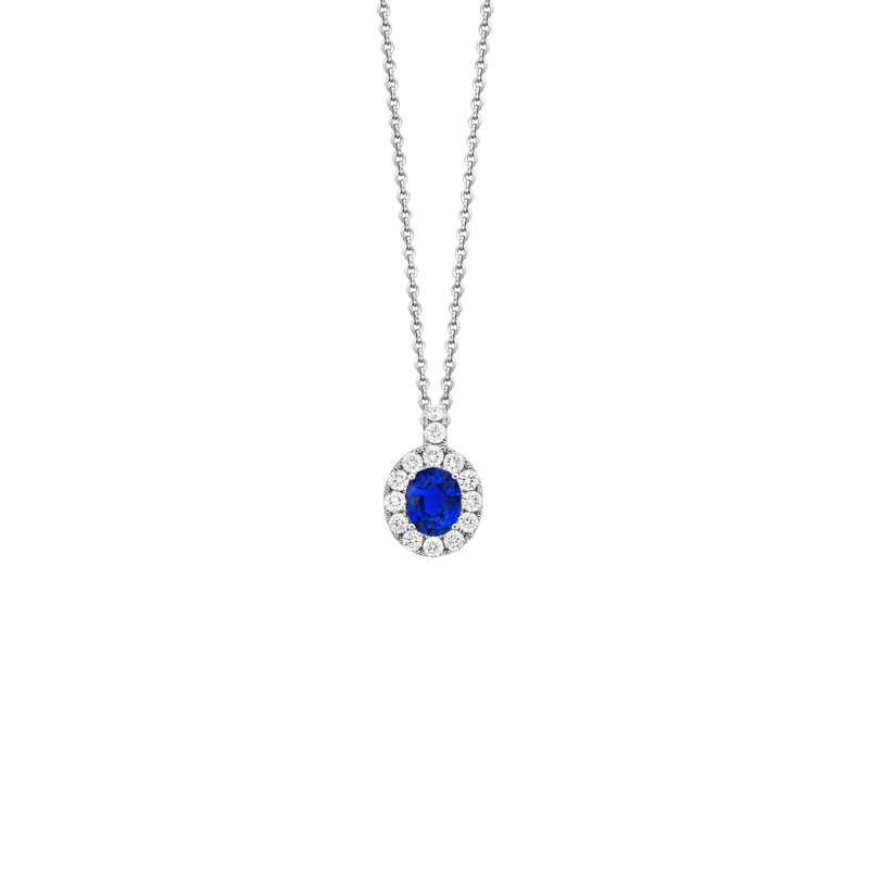 Sapphire Diamond Necklace-Sapphire Diamond Necklace SNSPK00232
