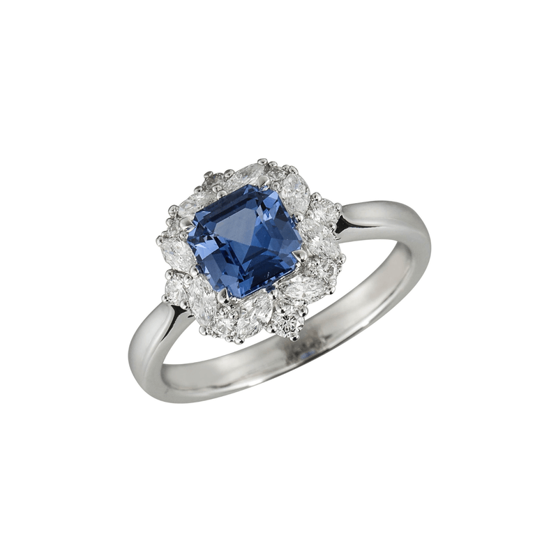 Sapphire Diamond Ring-Sapphire Diamond Ring - SRNEL00679