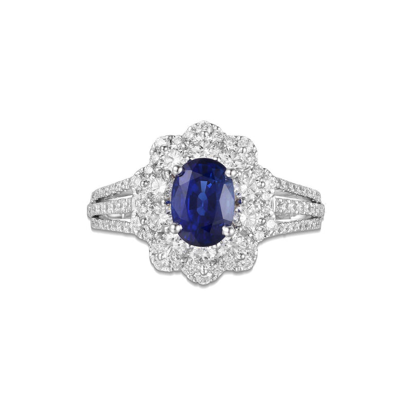 Sapphire Diamond Ring-Sapphire Diamond Ring - SRRTJ00073