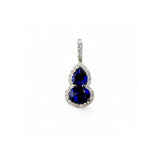 Sapphire Gourd Diamond Pendant on Chain-Sapphire Gourd Diamond Pendant on Chain - SNTIJ00679