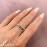 Shy Creation Diamond 0.10 CT & Blue Sapphire 0.10 CT Band-Shy Creation Diamond 0.10 CT & Blue Sapphire 0.10 CT Band - SC55025934