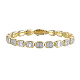 Shy Creation Diamond Baguette Bangle 1.00 CT-Shy Creation Diamond Baguette Bangle 1.00 CT - B22001075V4ZS