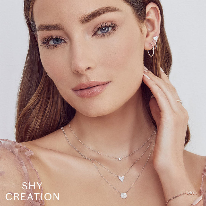 Shy Creation Diamond Bezel Necklace 0.05 CT-Shy Creation Diamond Bezel Necklace 0.05CT - SC55003228