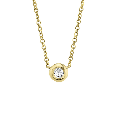 Shy Creation Diamond Bezel Necklace 0.05CT-Shy Creation Diamond Bezel Necklace 0.05CT SC55003229
