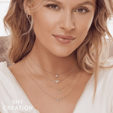 Shy Creation Diamond Bezel Necklace 0.20 CT-Shy Creation Diamond Bezel Necklace 0.20 CT - SC55012540