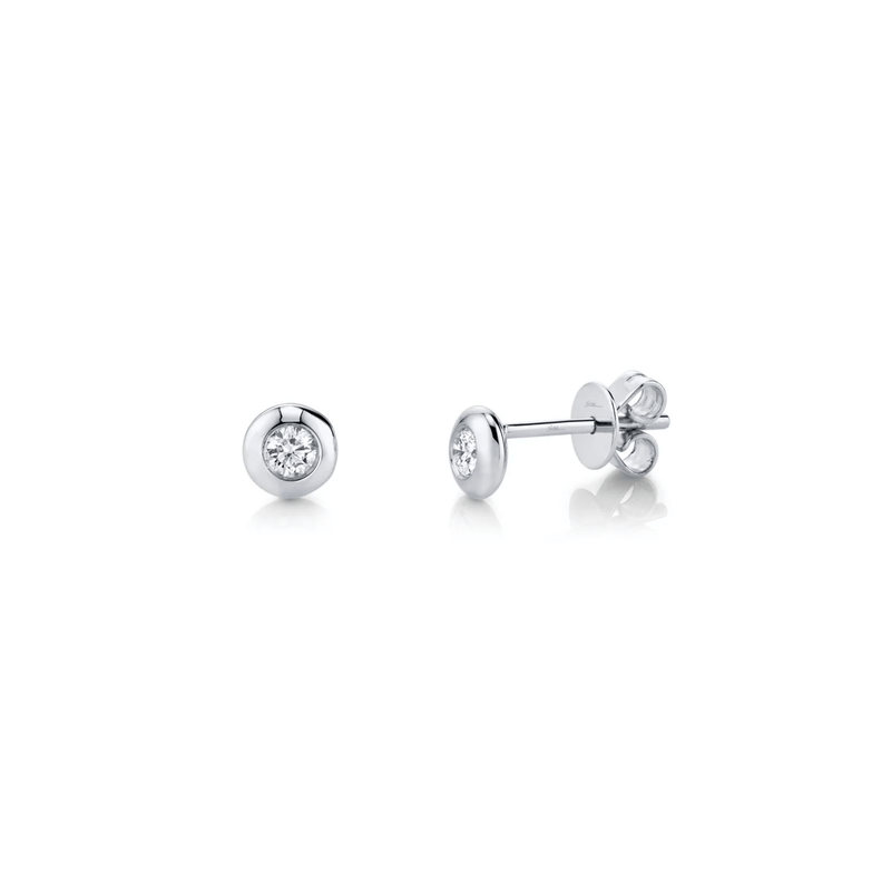 Shy Creation Diamond Bezel Stud Earrings 0.22 CT-Shy Creation Diamond Bezel Stud Earrings 0.22 CT - SC55004063
