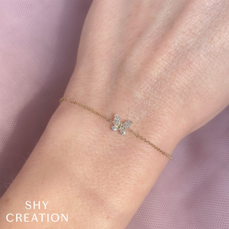 Shy Creation Diamond Butterfly Bracelet 0.08 CT-Shy Creation Diamond Butterfly Bracelet 0.08 CT - SC55025364