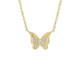 Shy Creation Diamond Butterfly Necklace 0.06 CT-Shy Creation Diamond Butterfly Necklace 0.06 CT - SC55021952