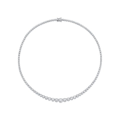Shy Creation Diamond Crown Setting Tennis Necklace 10.36 CT-Shy Creation Diamond Crown Setting Tennis Necklace 10.36 CT - SC55022934V5