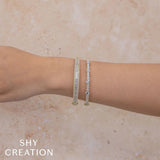 Shy Creation Diamond Emerald Marquise Pear Bangle 2.79 CT-Shy Creation Diamond Emerald Marquise Pear Bangle 2.79CT SC22010328ZS