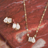 Shy Creation Diamond Emerald Pear Necklace 0.42 CT-Shy Creation Diamond Emerald Pear Necklace 0.42 CT - SC22010354