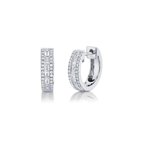 Shy Creation Diamond Huggie Earrings 0.34 CT-Shy Creation Diamond Huggie Earrings 0.34 CT - SC55006312