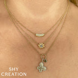 Shy Creation Diamond Leaf Necklace 0.08 CT-Shy Creation Diamond Leaf Necklace 0.08CT - SC55024209