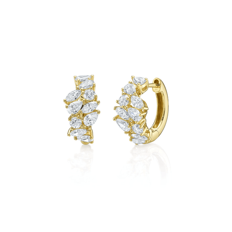 Shy Creation Diamond Marquise Pear Icy Hoop Earrings 1.85 CT-Shy Creation Diamond Marquise Pear Icy Hoop Earrings 1.85CT SC55029209D0.60
