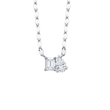 Shy Creation Diamond Emerald Pear Necklace 0.42 CT-Shy Creation Diamond Necklace - SC22010353