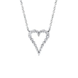 Shy Creation Diamond Open Heart Necklace 0.26 CT-Shy Creation Diamond Open Heart Necklace 0.26 CT - SC55020153
