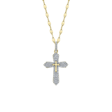 Shy Creation Diamond Pave Cross Sparkle Chain Necklace 0.17 CT-Shy Creation Diamond Pave Cross Sparkle Chain Necklace 0.17 CT - SC55026012RD