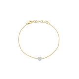 Shy Creation Diamond Pave Heart Bracelet 0.04CT-Shy Creation Diamond Pave Heart Bracelet 0.04CT SC55028160