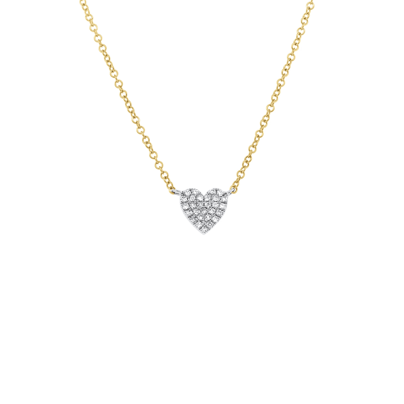 Shy Creation Diamond Pave Heart Necklace 0.09CT-Shy Creation Diamond Pave Heart Necklace 0.09CT SC55028085