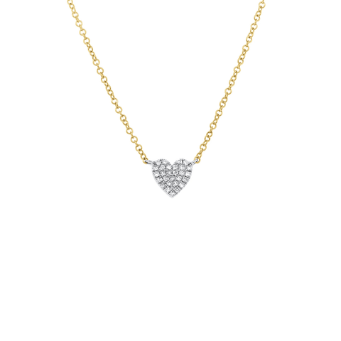 Shy Creation Diamond Pave Heart Necklace 0.09CT-Shy Creation Diamond Pave Heart Necklace 0.09CT SC55028085