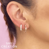 Shy Creation Diamond Huggie Earrings 0.81 CT-Shy Creation Eternal Diamond Huggie Earrings 0.81CT - SC22006121V2