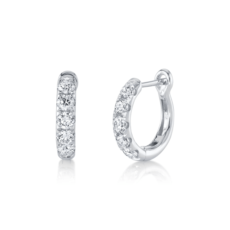 Shy Creation Diamond Huggie Earrings 0.81 CT-Shy Creation Eternal Diamond Huggie Earrings 0.81CT - SC22006121V2