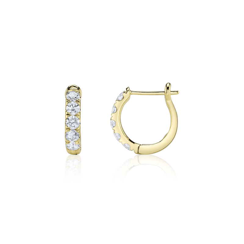 Shy Creation Diamond Huggie Earrings 0.81 CT-Shy Creation Eternal Diamond Huggie Earrings - SC22006122V2