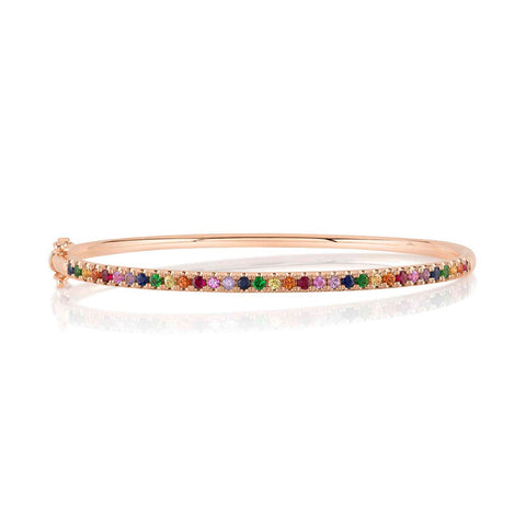 Shy Creation Multi-Color Stone Bangle 1.18 CT-Shy Creation Multi - Color Stone Bangle 1.18 CT - SC22006294ZS