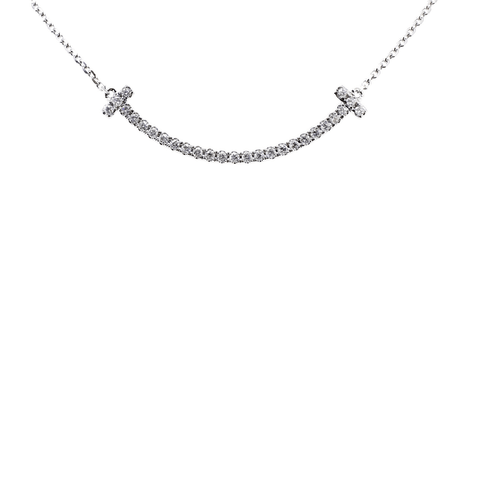 Smiley Diamond Necklace-Smiley Diamond Necklace - DNTIJ02302