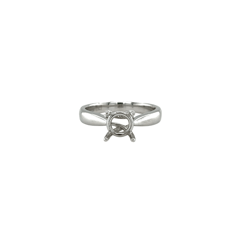 White Gold 4-Prong Mounting Ring-White Gold 4 - Prong Mounting Ring - 8MKEY00117
