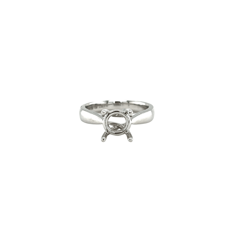 White Gold 4-Prong Mounting Ring-White Gold 4 - Prong Mounting Ring - 8MKEY00133