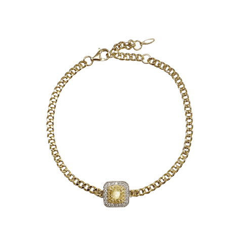 Yellow Diamond Bracelet-Yellow Diamond Bracelet - DBEDW00638