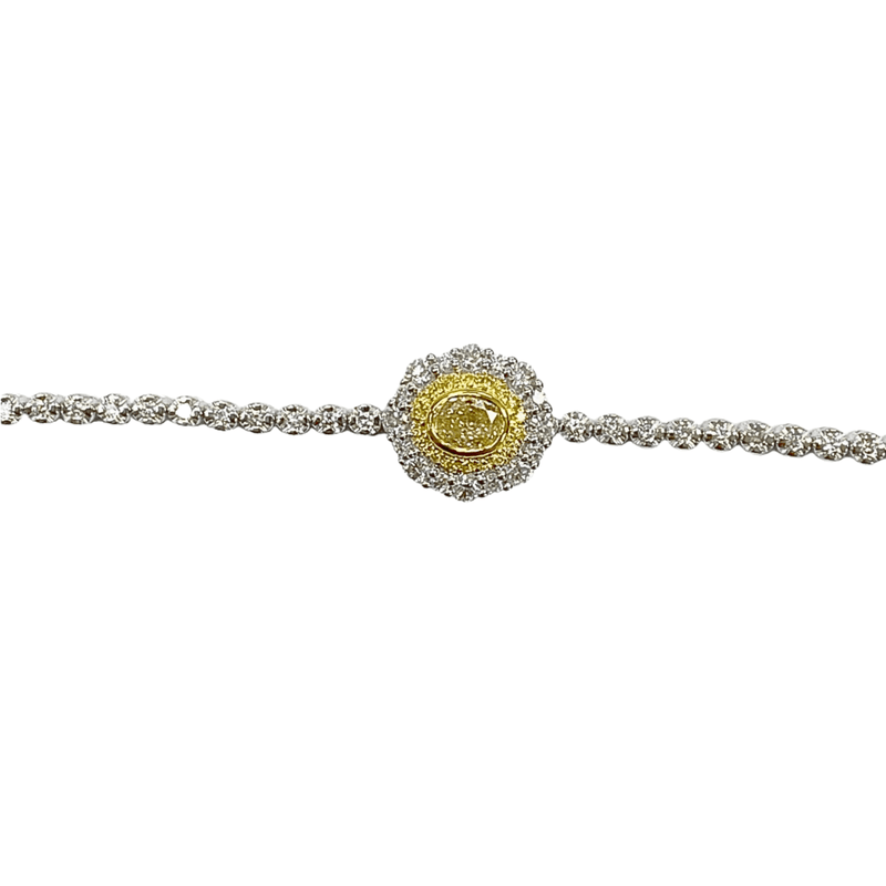 Yellow Diamond Bracelet-Yellow Diamond Bracelet - DBEDW00679