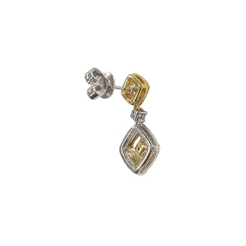 Yellow Diamond Earrings-Yellow Diamond Earrings - ERDIA359180