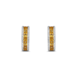 Yellow Diamond Hoop Earrings-Yellow Diamond Hoop Earrings - SERTJ00091