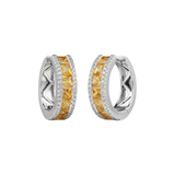 Yellow Diamond Hoop Earrings-Yellow Diamond Hoop Earrings - SERTJ00091