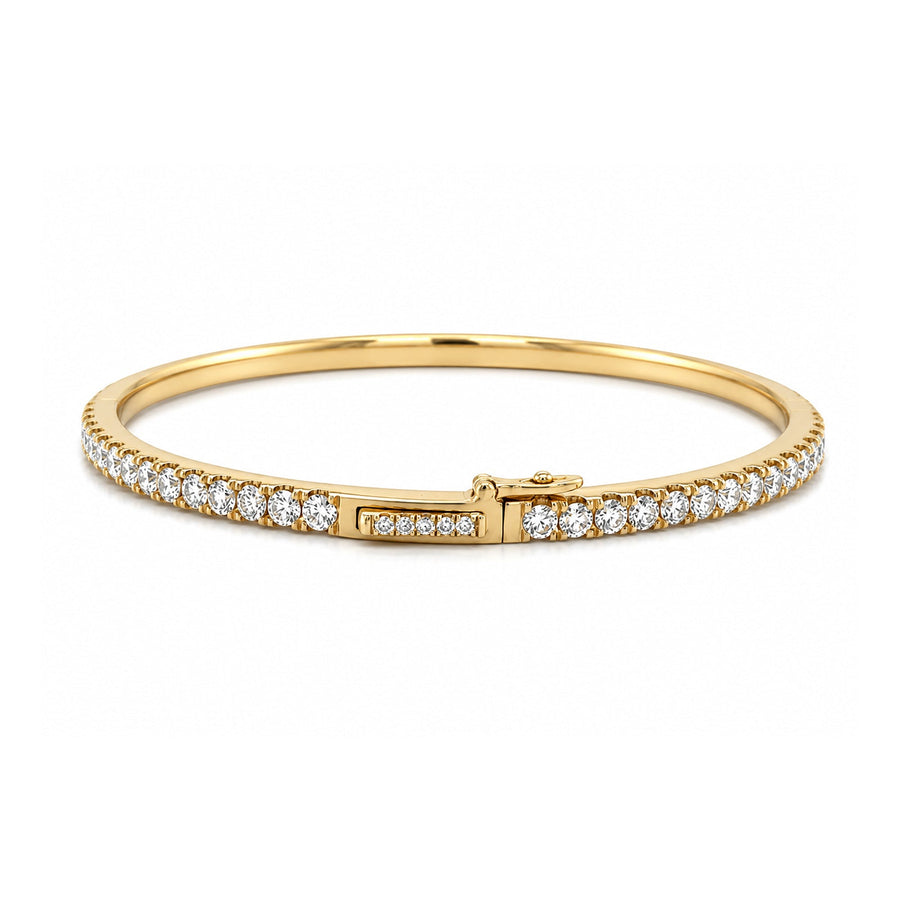 Yellow Gold Diamond Eternity Bangle