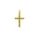 Yellow Sapphire Cross Pendant-Yellow Sapphire Cross Pendant - SPTIJ00745