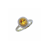 Yellow Sapphire Diamond Ring-Yellow Sapphire Diamond Ring - SRTIJ02348