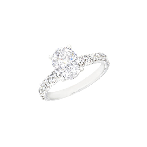 4-Prong Oval-cut Diamond Mounting Ring-4-Prong Oval-cut Diamond Mounting Ring - DMNEL01054