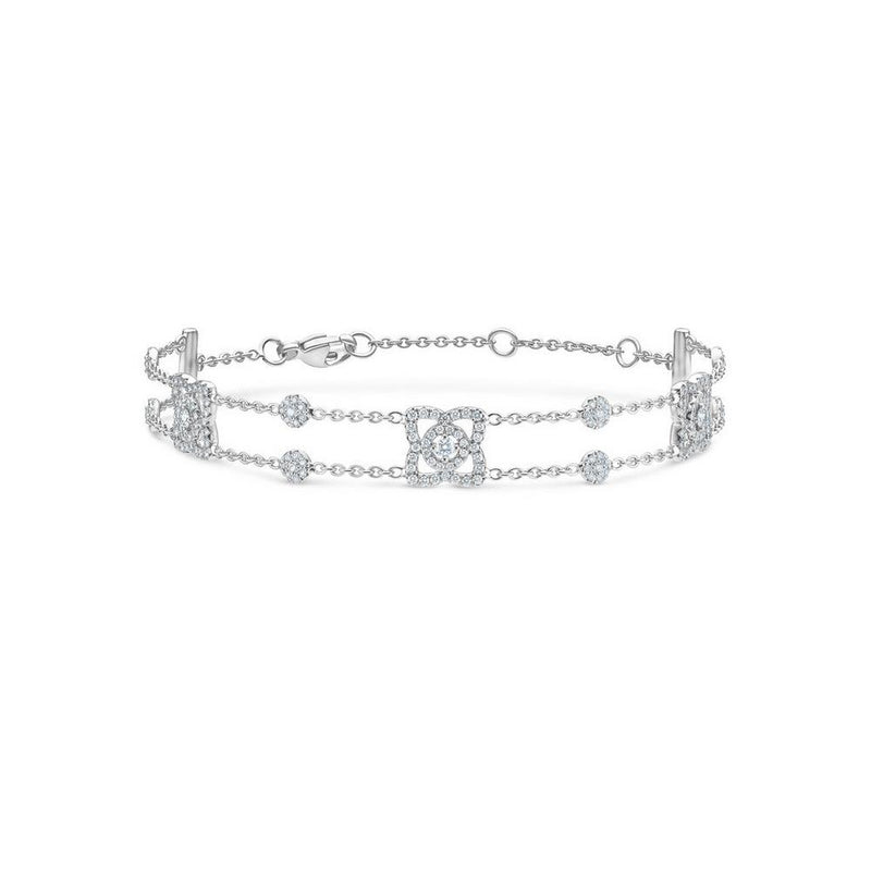 De Beer Lotus by De Beers White Gold Bracelet-De Beer Lotus by De Beers White Gold Bracelet
