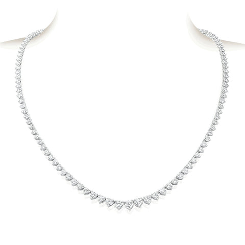 A Link 18K White Gold Diamond Necklace-A Link 18K White Gold Diamond Necklace -