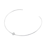A Link Diamond Flower Choker-A Link Diamond Flower Choker -