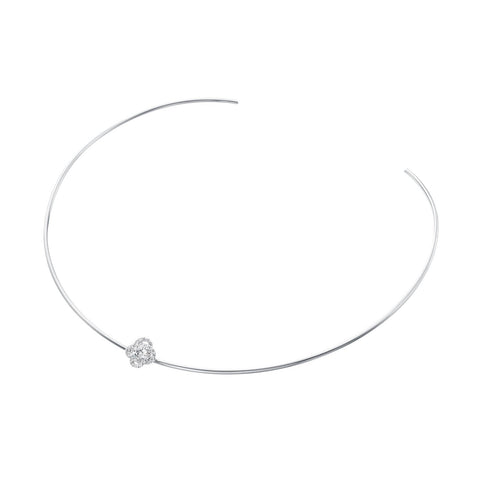 A Link Diamond Flower Choker-A Link Diamond Flower Choker -